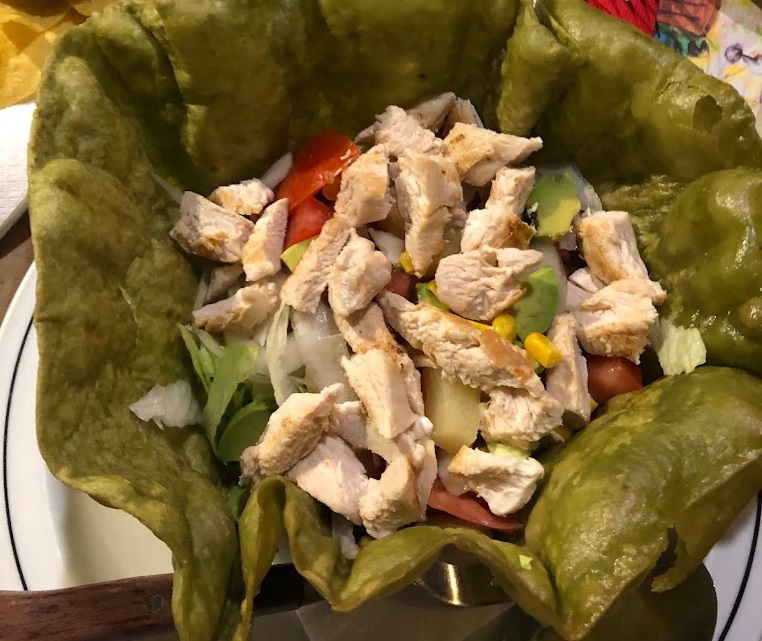 Taco de verduras y pollo